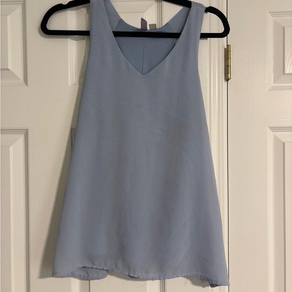 Alya Light Blue V-Neck Tank Top